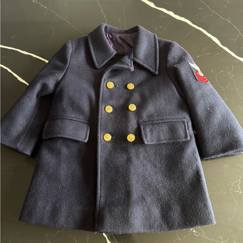 Vintage Navy Blue Kids‎ Peacoat